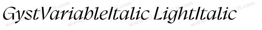 GystVariableItalic LightItalic字体转换